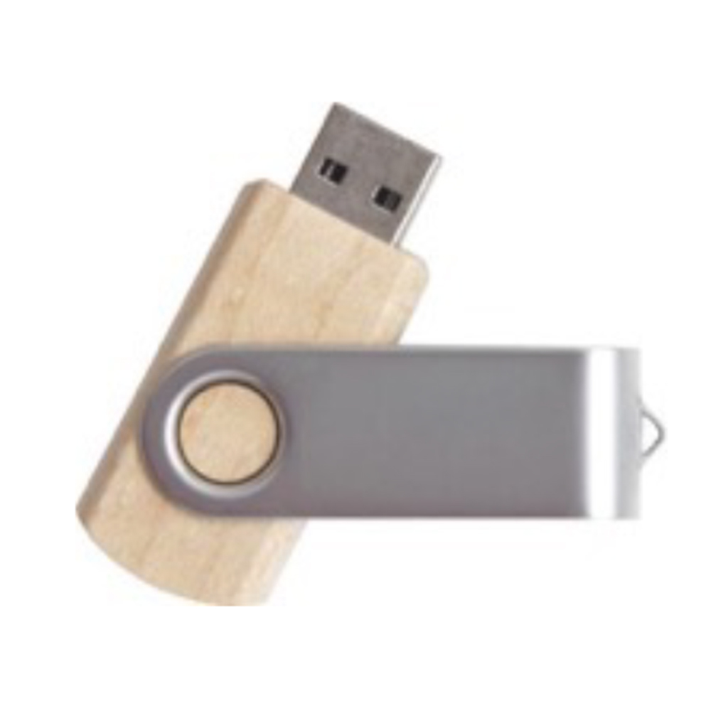 16 GB Ahşap Döner Kapaklı USB Bellek